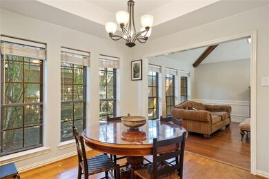 Breakfast nook is spacious and provides an elegant