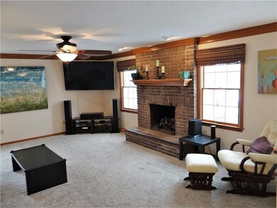 Detailed brick fireplace to add even more characte