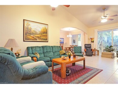 Living Area with Vaulted Ceilings