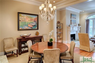 Dining room opens to living room to create wonderf