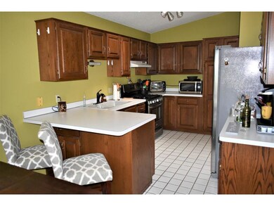 Spacious kitchen with skylight