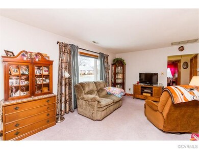 Large Family Room with Wood Burning Fireplace.
