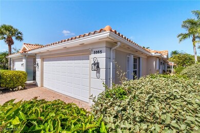 Front of Villa with 2-car garage. Garage has cabin