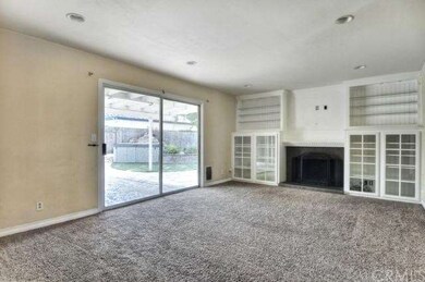 Living room and patio door