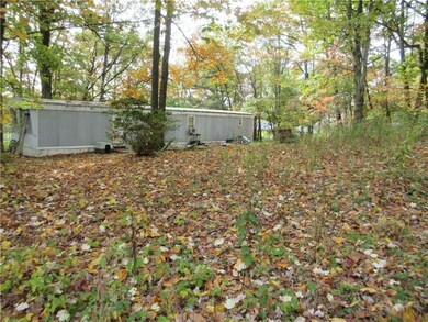 Back of mobile home and back yard