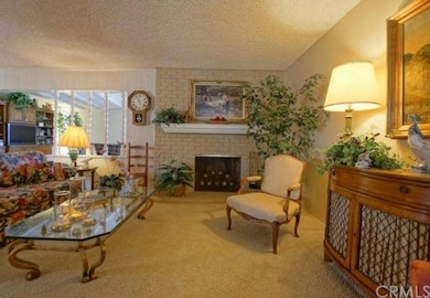Living room with fireplace