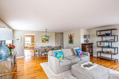 Open living and dining area