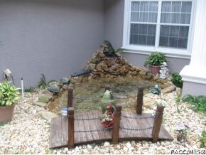 front entrance fish pond