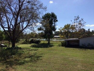 Left side yard overlooking pasture and pond