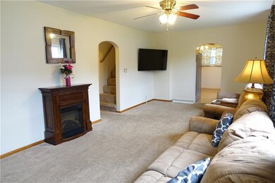 Spacious Living Room with newer carpeting