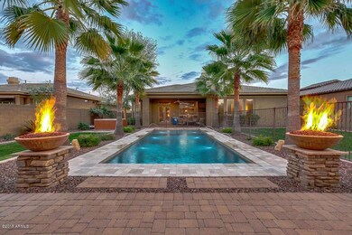 Sunset View of the Pool and Ramada