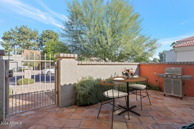 Virtually staged front patio