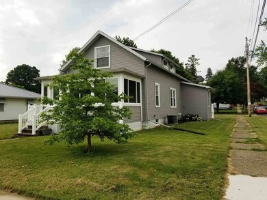 Front of home on corner lot.