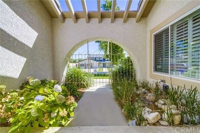 Custom water feature at the entryway