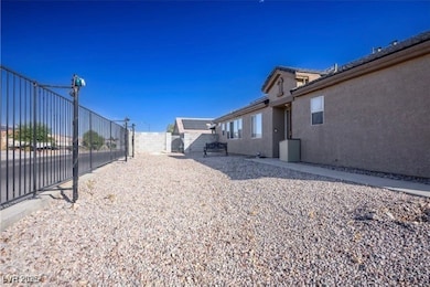 View of fenced backyard