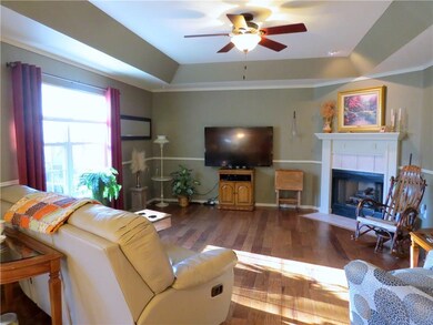 Open living area!  Beautiful Hickory wood floors!