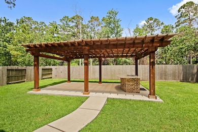 View #1 of the pergola in the backyard