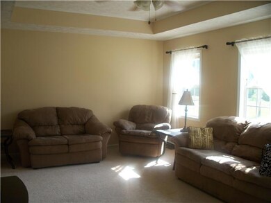 Spacious Greatroom with beautiful Trey ceiling and fresh new paint.