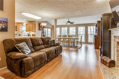 Family room showing open floor plan