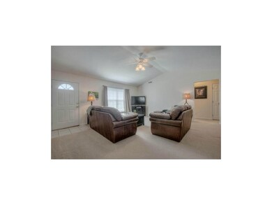 Living room with soaring vaulted ceilings