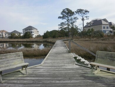 View back to road from community pier
