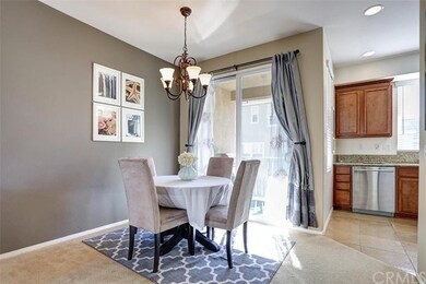 Located just off the kitchen, the dining area has 