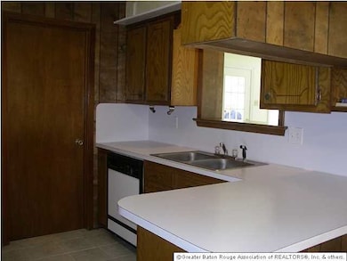 Kitchen with pantry.