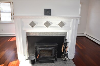 ...and a fireplace with a wood stove insert for th