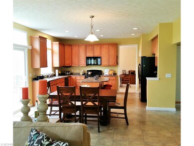 Looking from family room towards the kitchen.