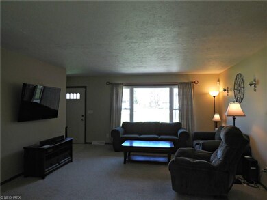 Looking into the living room from the dining room.