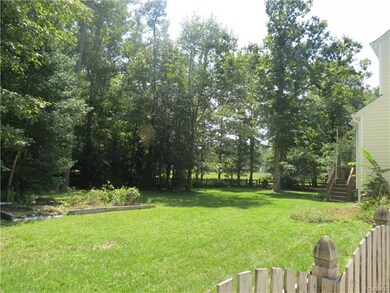 fenced backyard