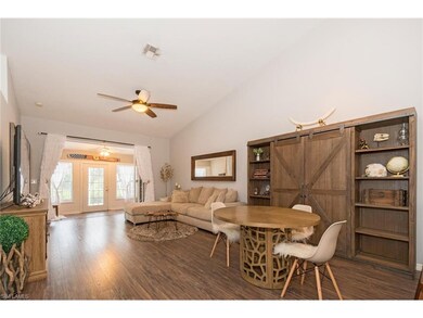 Engineered wood flooring in main living areas and 