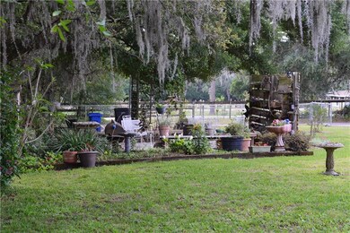 This is the secluded fire pit surrounded by potted