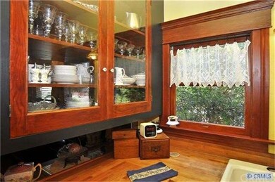 A closer view of the beautiful kitchen cabinets an