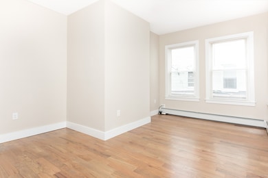 Living room with new hardwood flooring