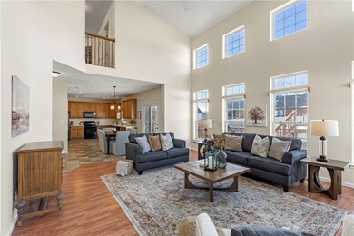 great room view to kitchen