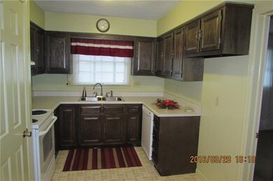View of kitchen from dining area.