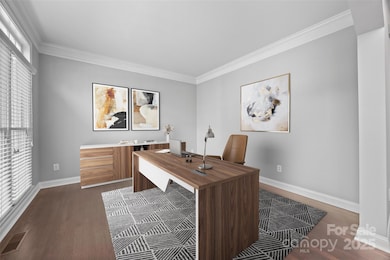 Office/ Living Room to the left of the foyer (virtually staged)