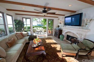 This ocean view family room opens onto a spacious 