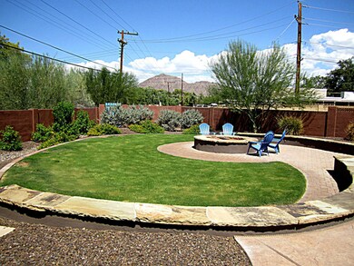 Fire Pit View with Camelback Mountain