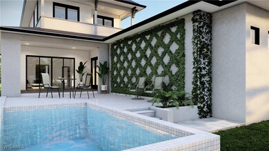 Outdoor pool with a patio area