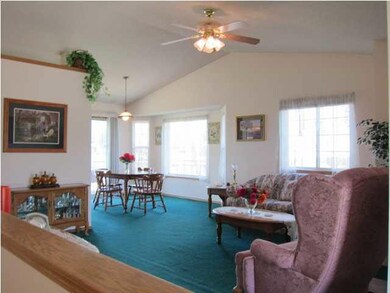 View from the front door to the living room