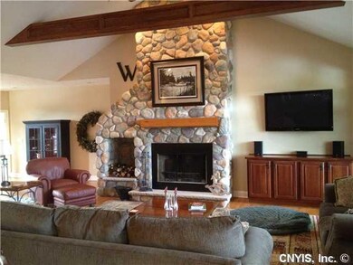 Living Room Wood-burning fireplace in living room 