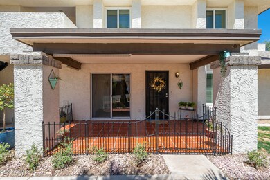 Cute front patio faces Lookout Mountain
