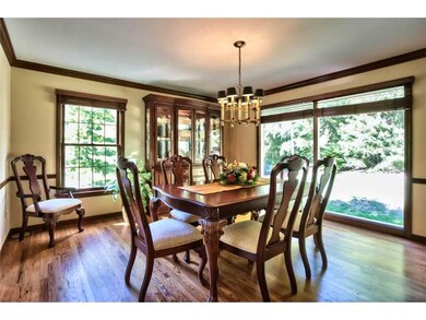 Dining Room. The formal dining room is light and b