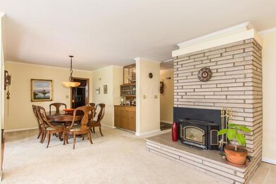 Fireplace and Dining Room
