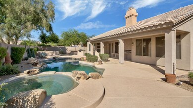Pebble sheen hot tub and pool
