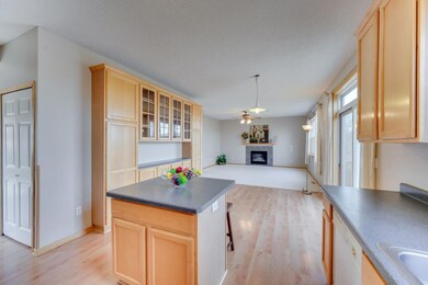 Kitchen conveniently located next to family room