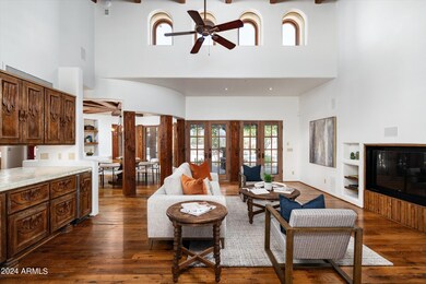 Distressed Wood Floors/Tall Ceilings