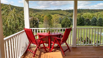 This seating area on the corner of the front porch